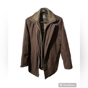 Bugatchi Uomo Men’s Jacket Size L Chocolate Brown Double Lined